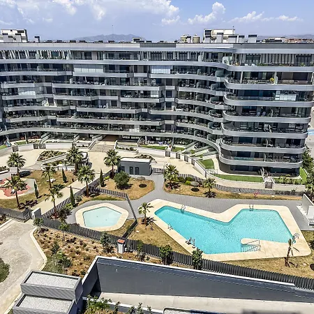 -malagasunapts-tower Living Sea Views Pool Gym Park Apartment Malaga